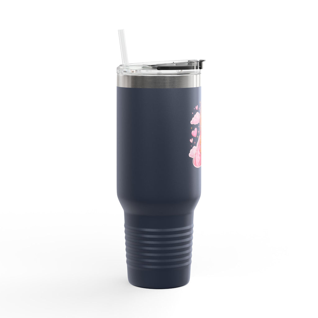 Cozy Pink Hoodie Girl 40oz Insulated Travel Mug