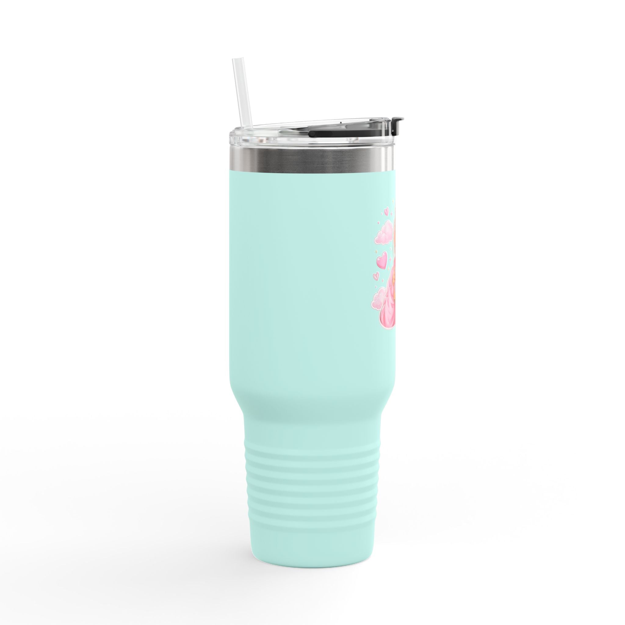 Cozy Pink Hoodie Girl 40oz Insulated Travel Mug