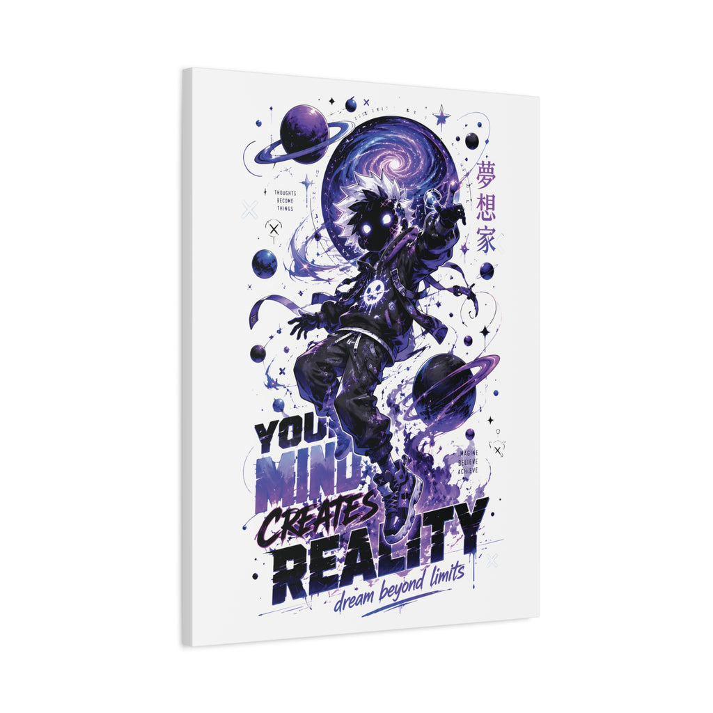 Space Astronaut Canvas Print — “You Mind Creates Reality” Inspirational Wall Art