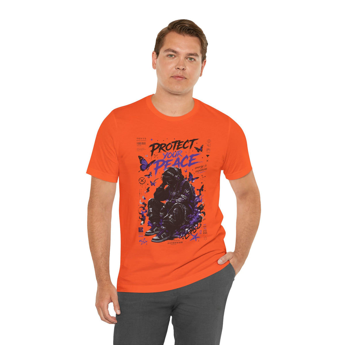 Protect Your Peace Gothic Butterfly Graphic T Shirt