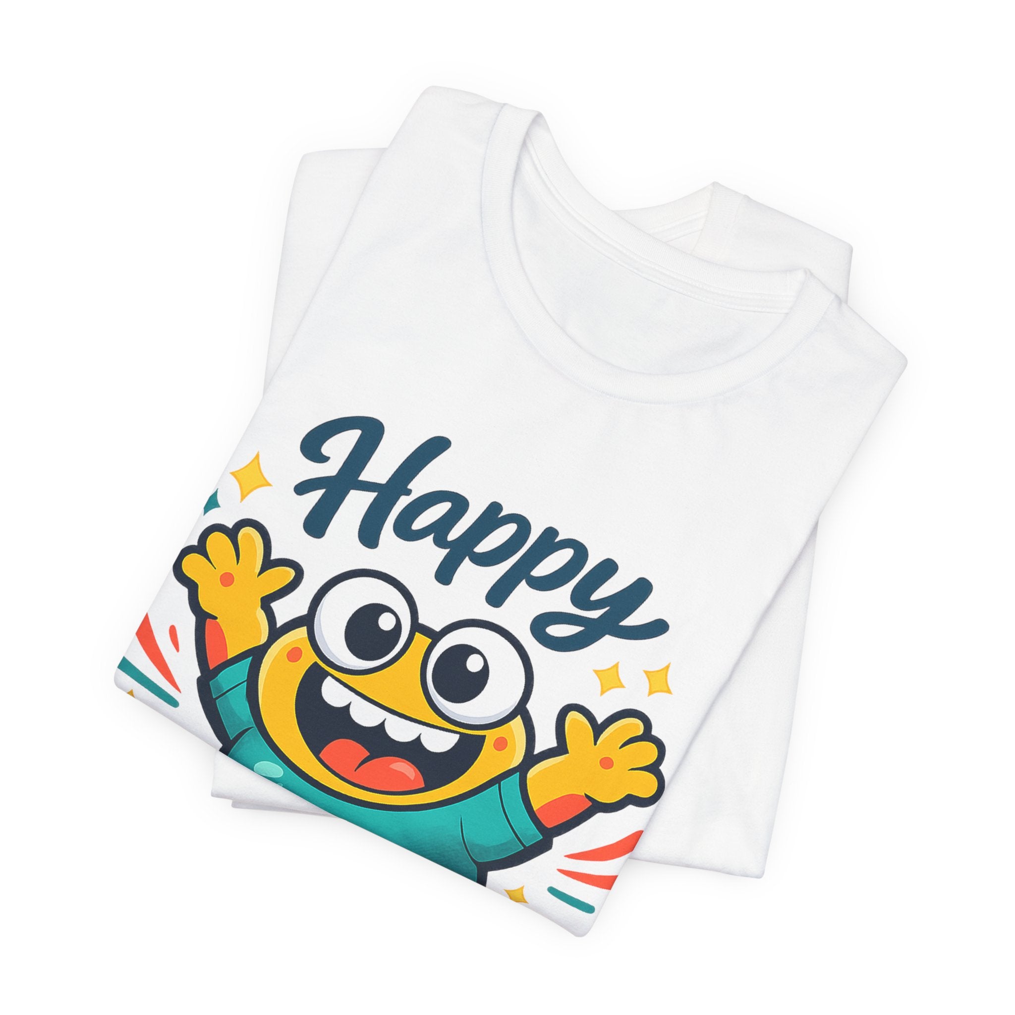 Happy Mood Blob Tee | kawaii minimal, thick outline emoji cartoon