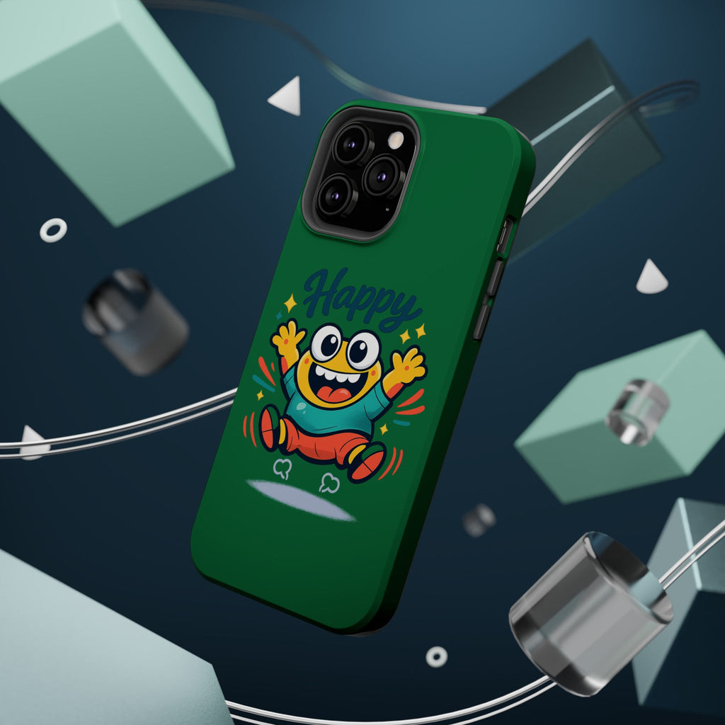 Happy Monster Magnetic Protective Phone Case Green