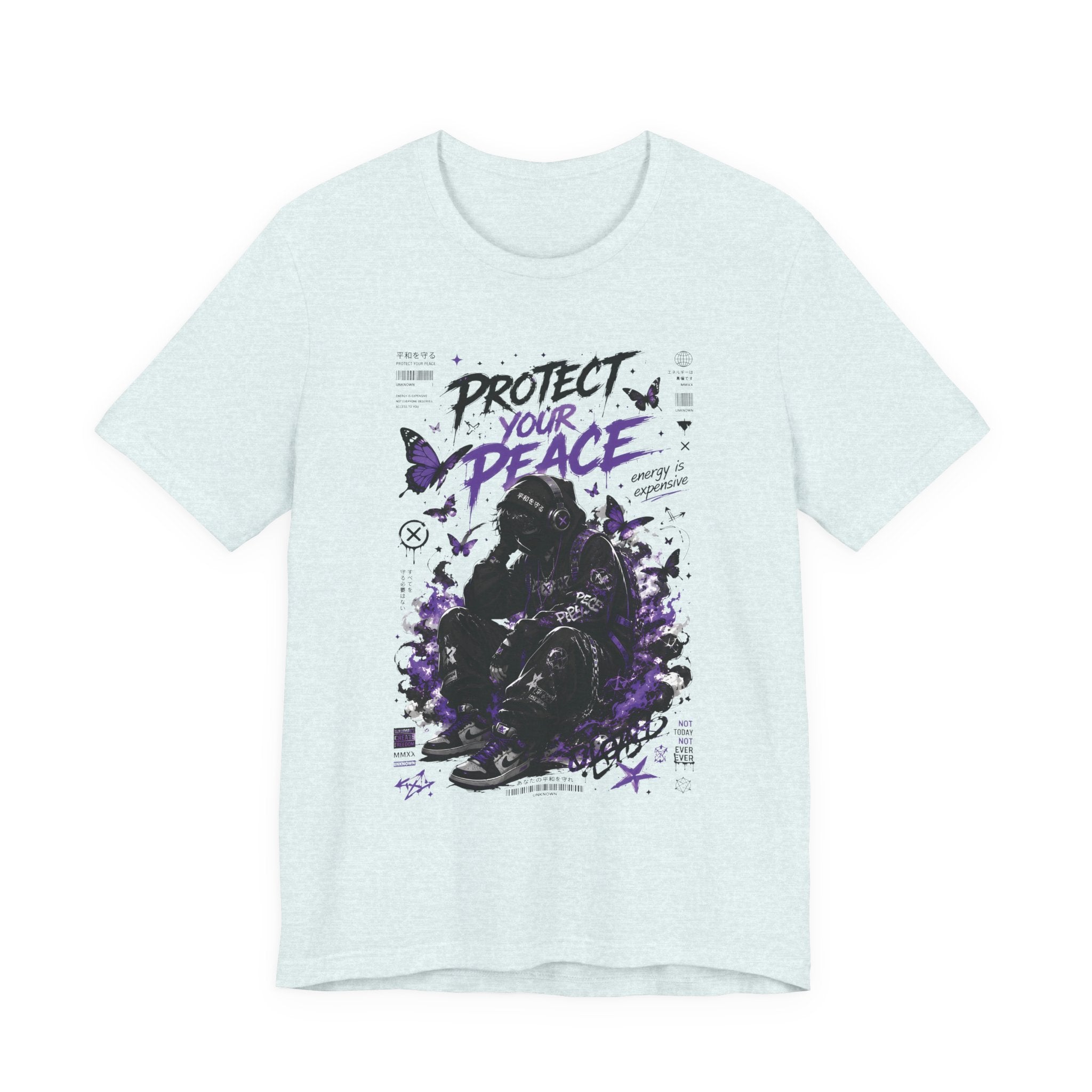 Protect Your Peace T-Shirt — Gothic Butterfly Graphic Tee
