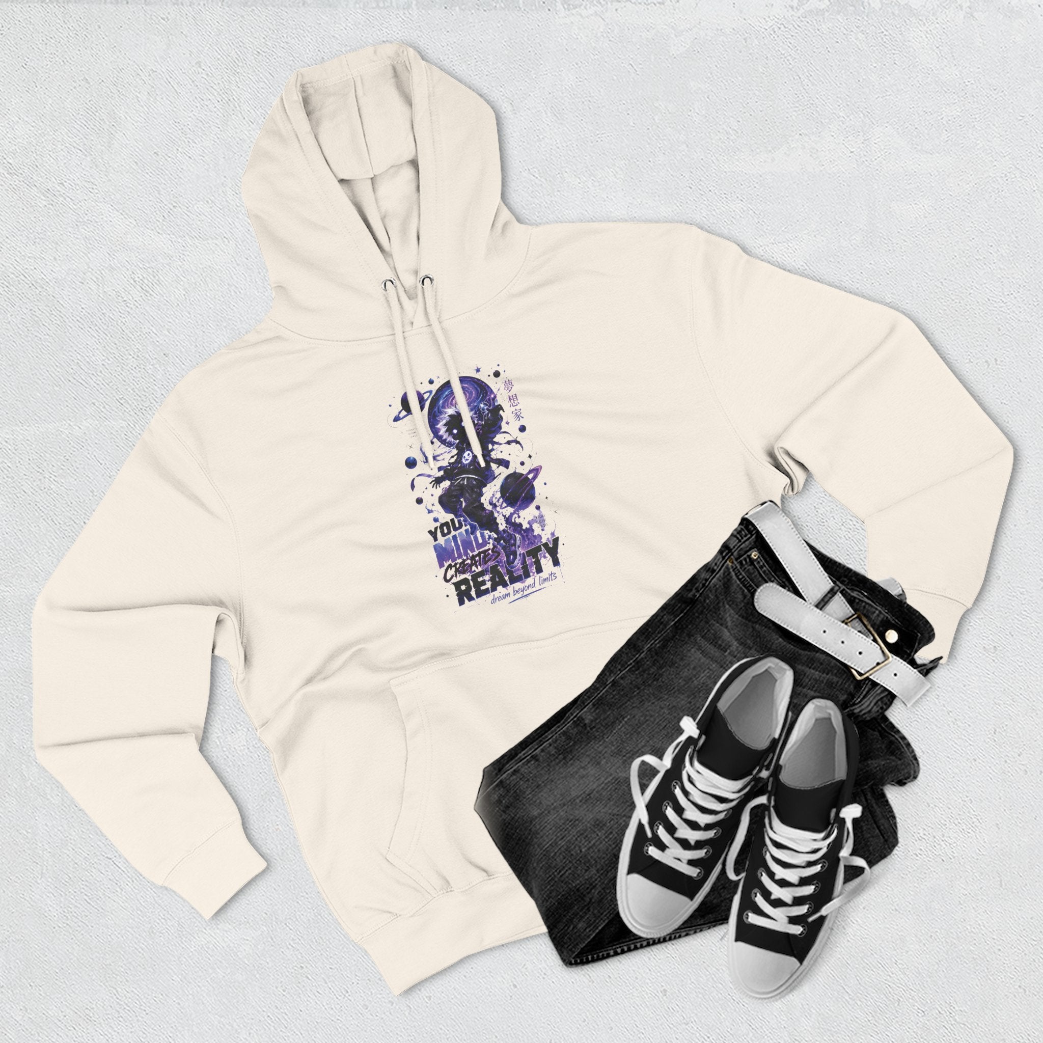 Galaxy Skate Hoodie — "You’re Not High, You’re Reality" Graphic Pullover