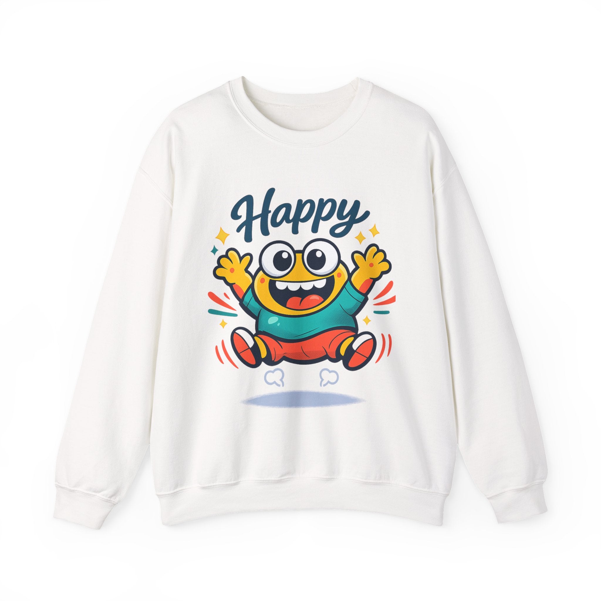 Happy Blob Cartoon Sweatshirt Cute Kawaii Crewneck