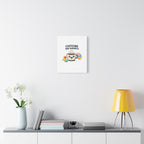 Caffeine and Kindness Canvas - Coffee-Themed Wall Art
