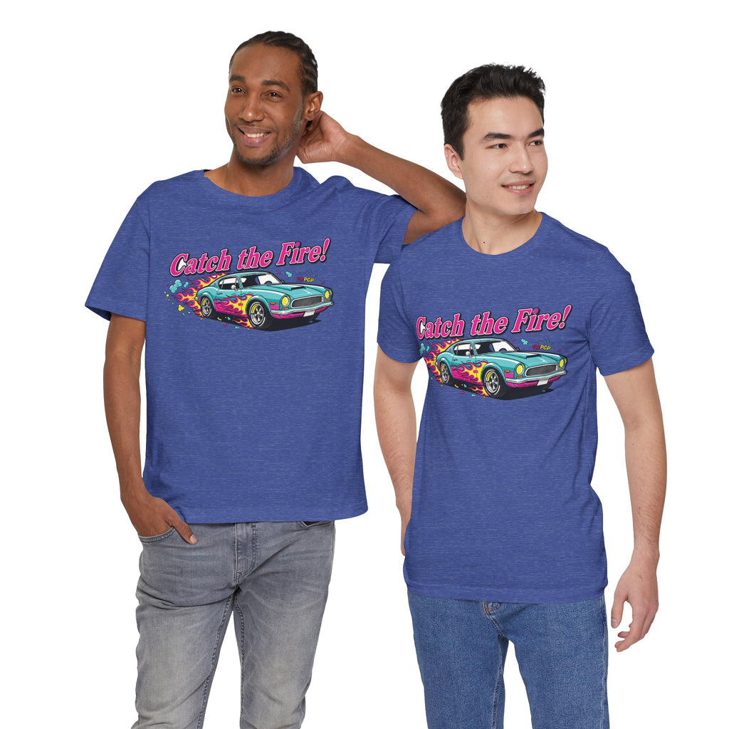 Catch the Fire Vintage Muscle Car Graphic T Shirt