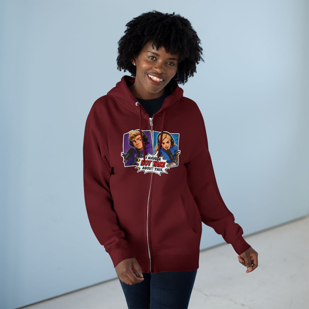Pop Art "I Have a Hot Take About This" Zip Hoodie