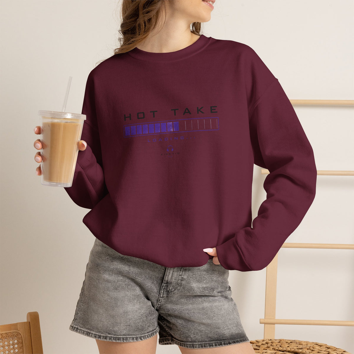Hot Take Central Hot Take Loading Crewneck Sweatshirt