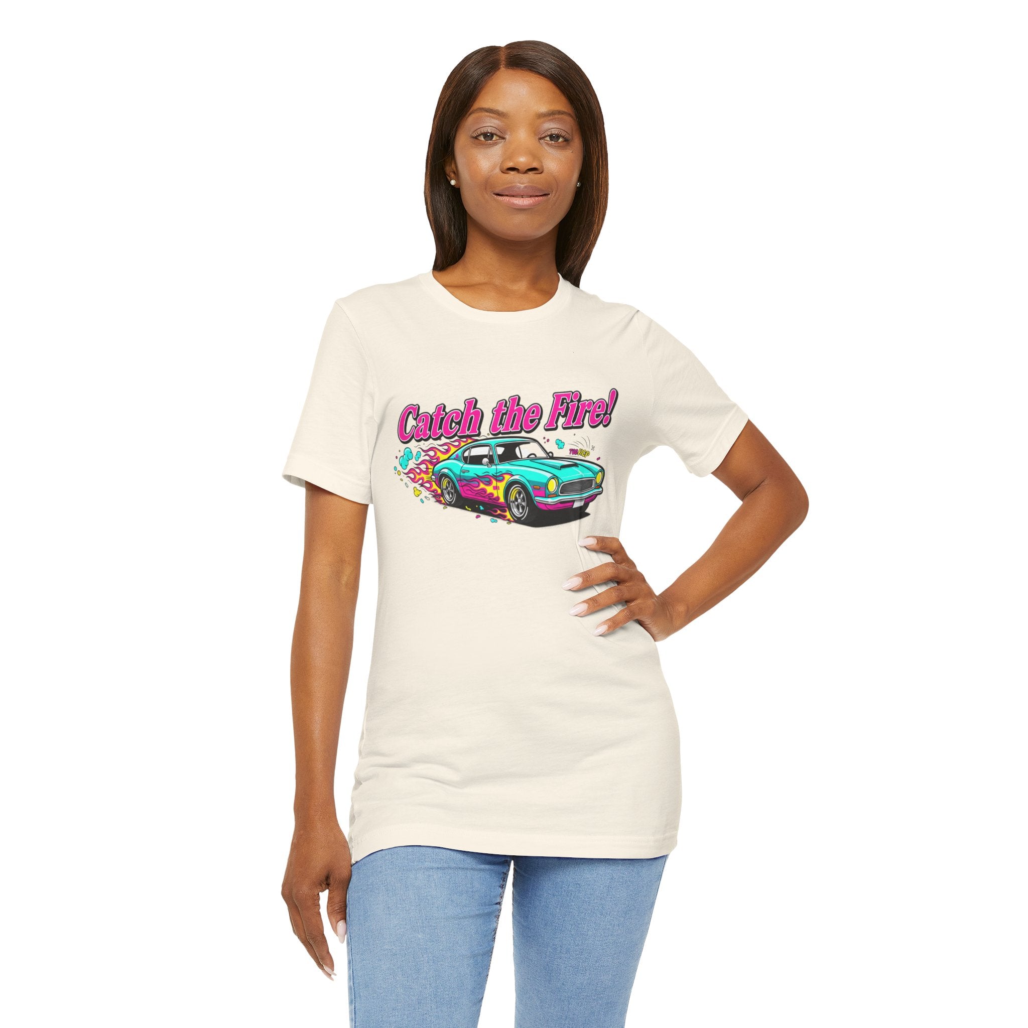 Retro Cartoon Dragster T-Shirt – Vintage Racing Flame Graphic Tee