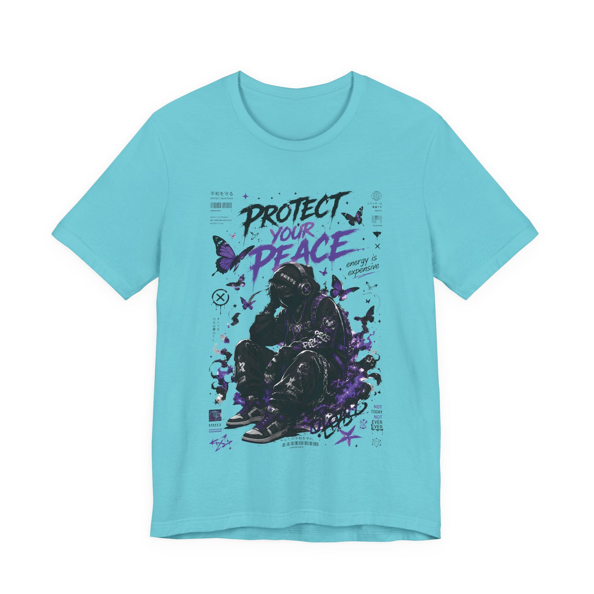Protect Your Peace Gothic Butterfly Graphic T Shirt