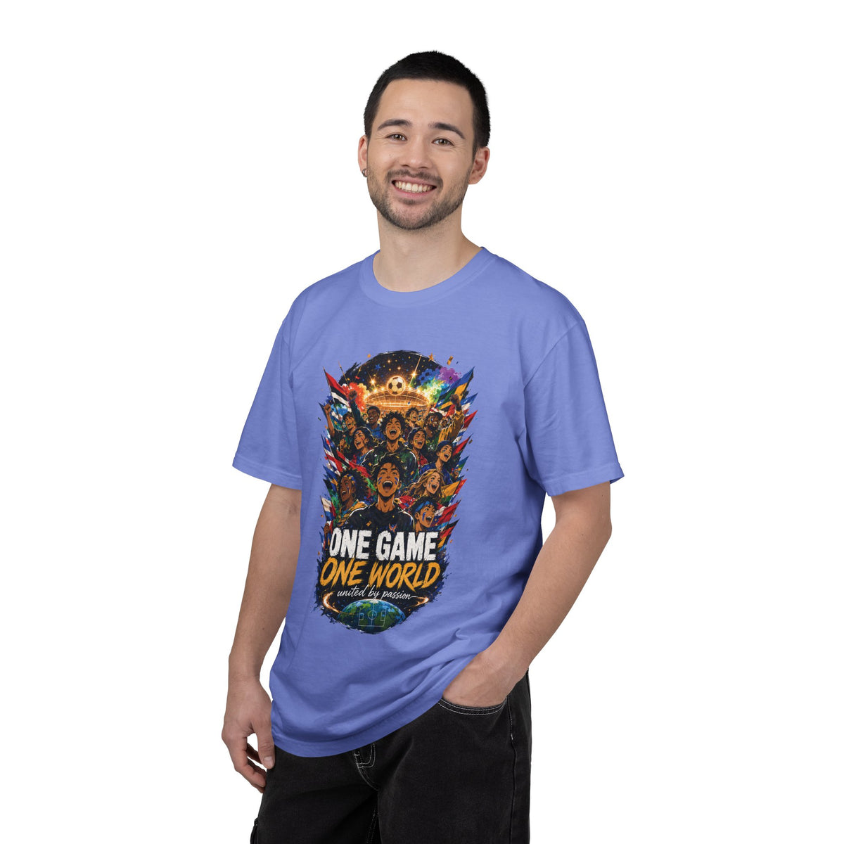 One Game One World Soccer T Shirt International Football Graphic Tee