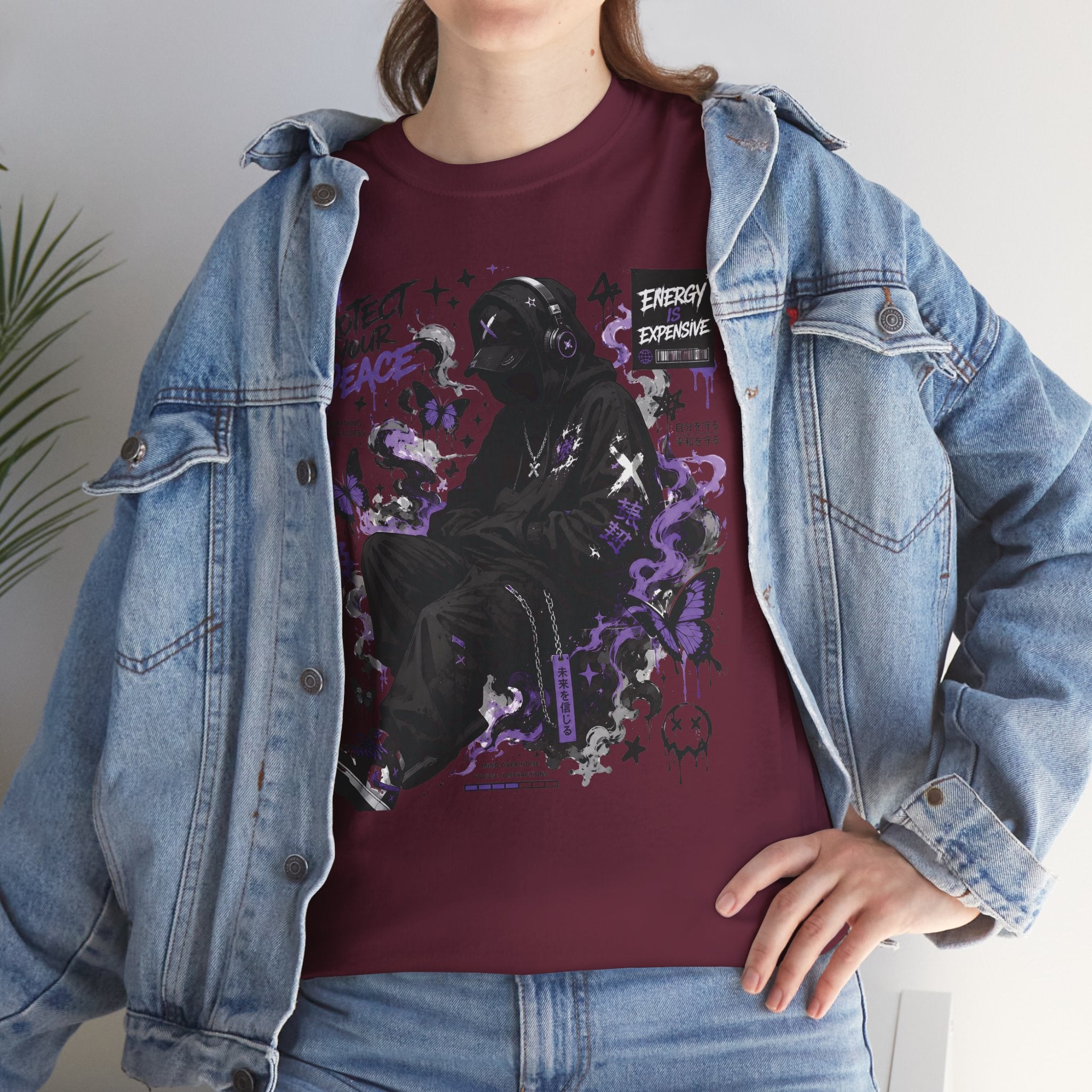 Peacekeeper Anime Graphic Tee — Purple Aesthetic Streetwear