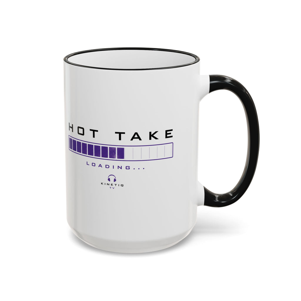 Hot Take Loading Mug — Funny Progress Bar Accent Rim & Handle Tea Coffee Cup