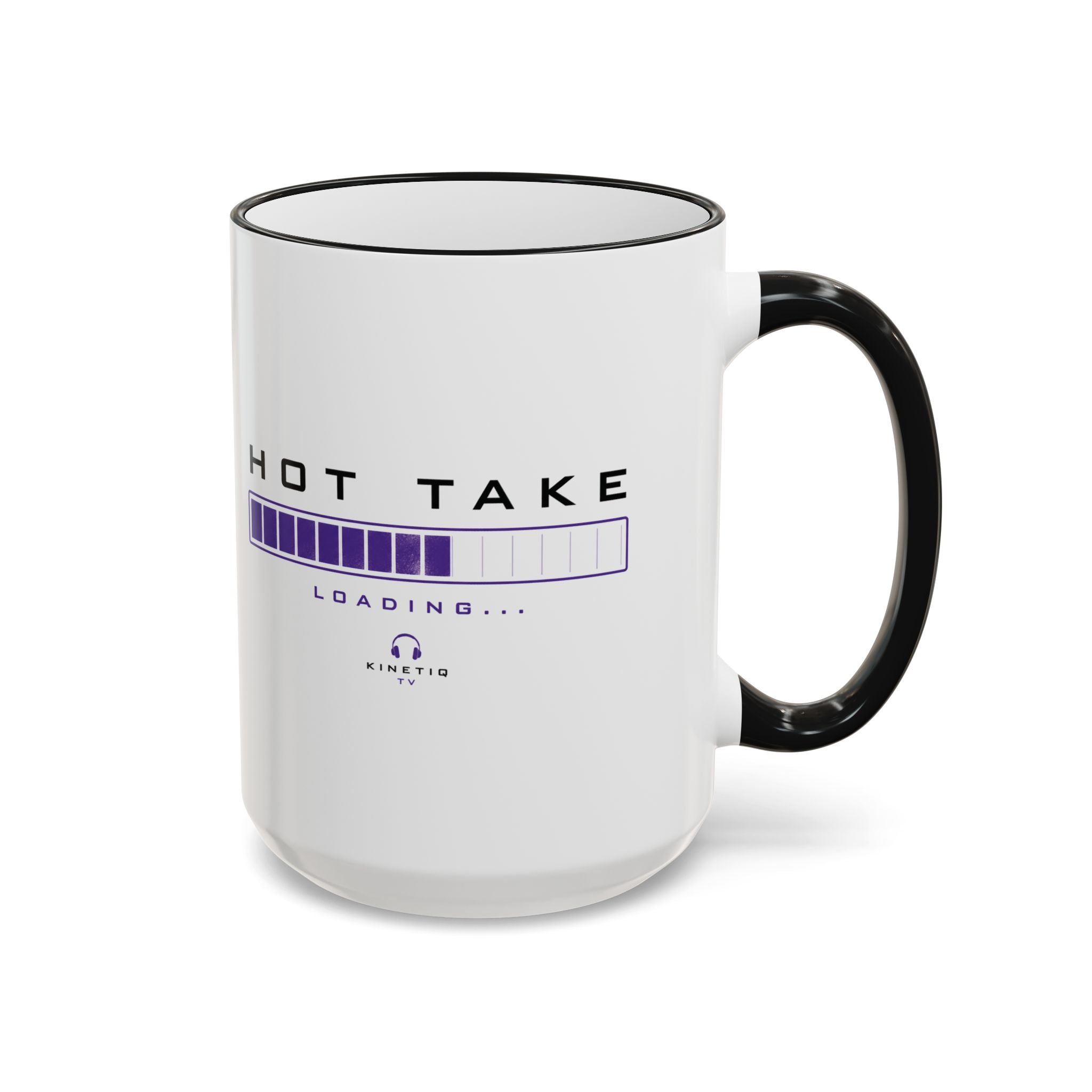 Hot Take Loading Mug — Funny Progress Bar Accent Rim & Handle Tea Coffee Cup