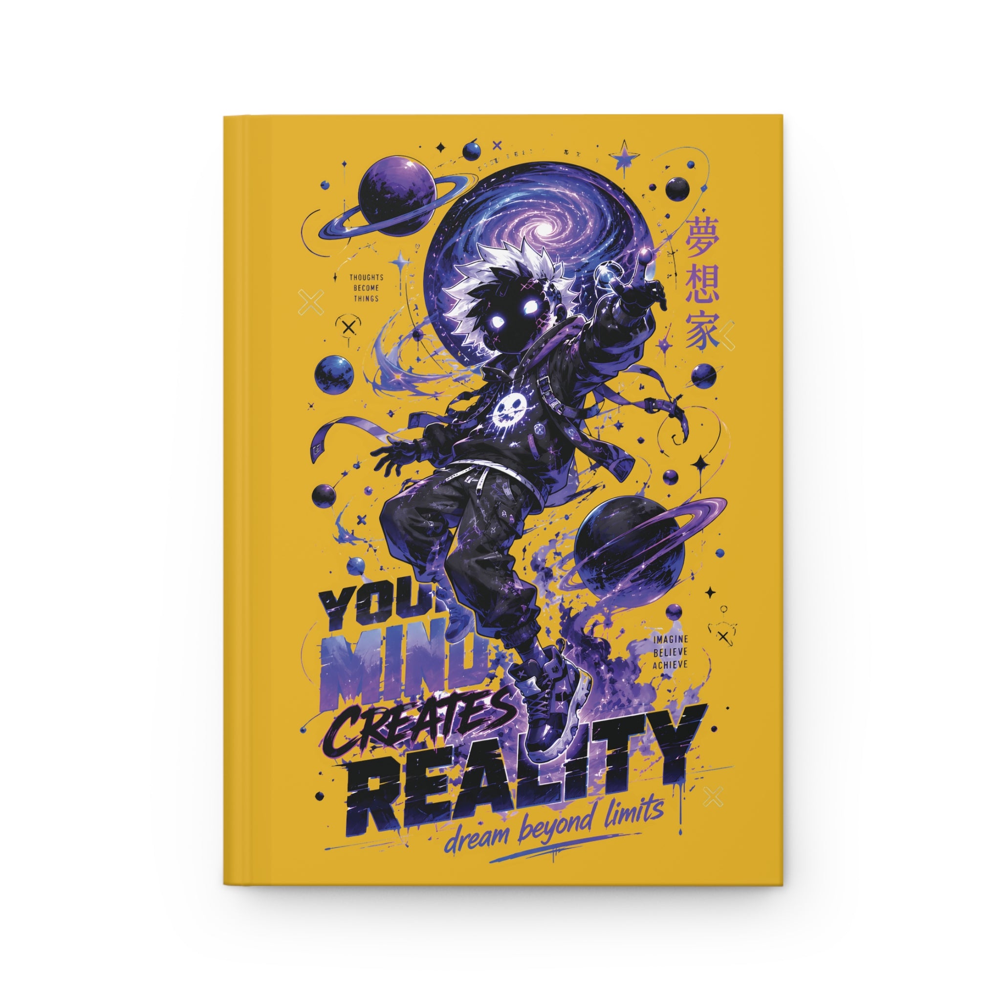 Hardcover Journal — "Your Mind Creates Reality" Cosmic Astronaut Notebook (Dream Beyond Limits)