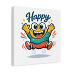Happy Blob Cartoon Canvas | Bold Cartoon, Thick Outline, Kawaii Minimal