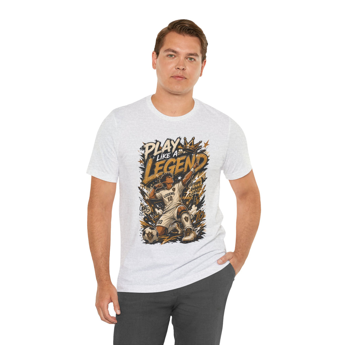 Play Like a Legend Soccer Graphic T Shirt