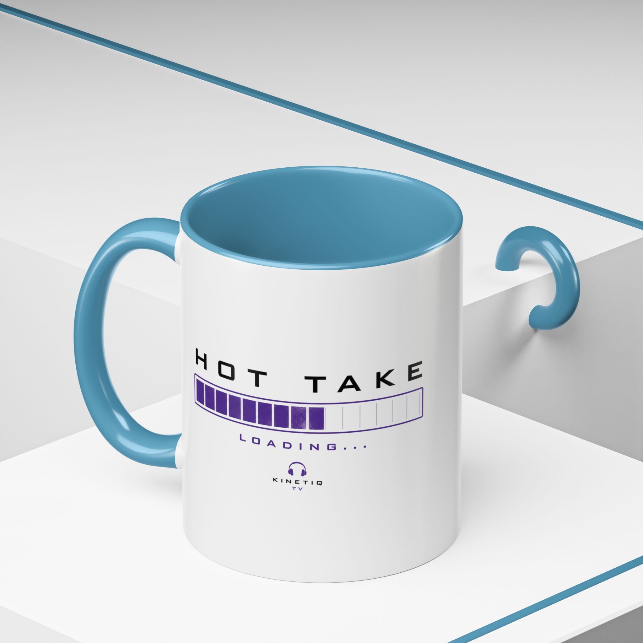 Accent Coffee Mug — "Hot Take Loading" Progress Bar Coffee Mug
