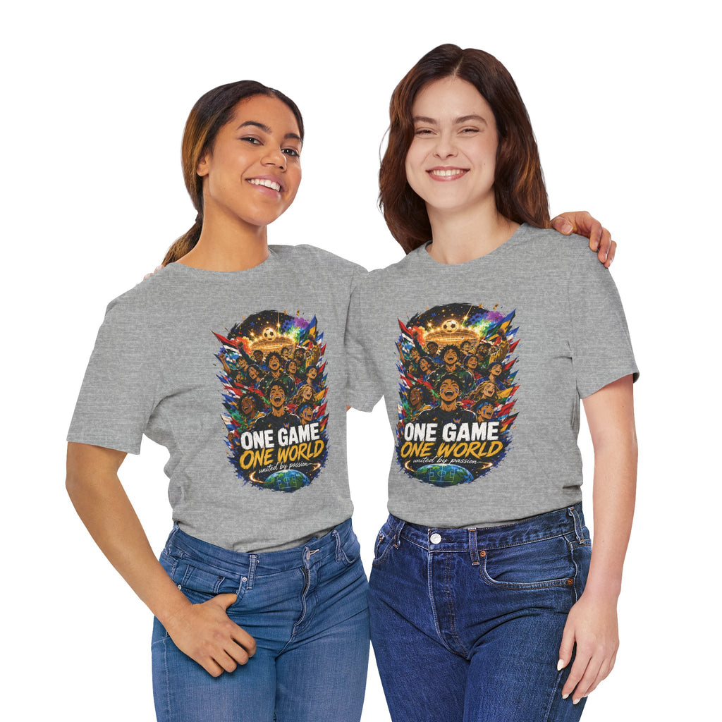 Soccer Graphic Tee - "One Game One World" Graphic T-Shirt