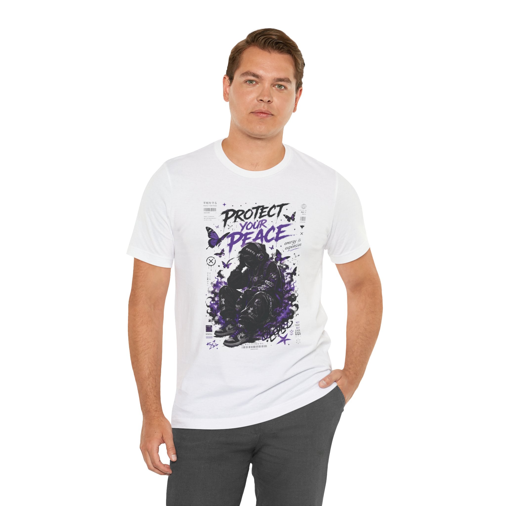 Protect Your Peace T-Shirt — Gothic Butterfly Graphic Tee