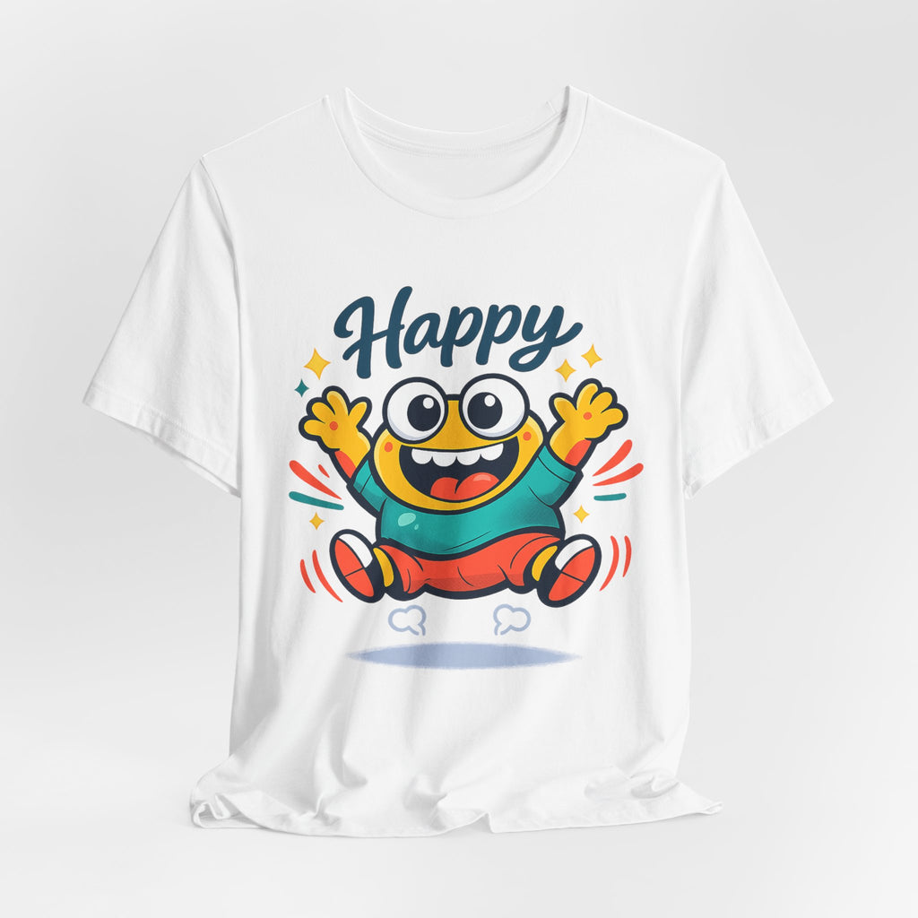 Happy Mood Blob Tee | kawaii minimal, thick outline emoji cartoon