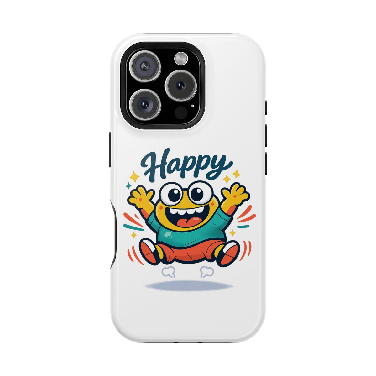 Happy Monster Magnetic Protective Phone Case White