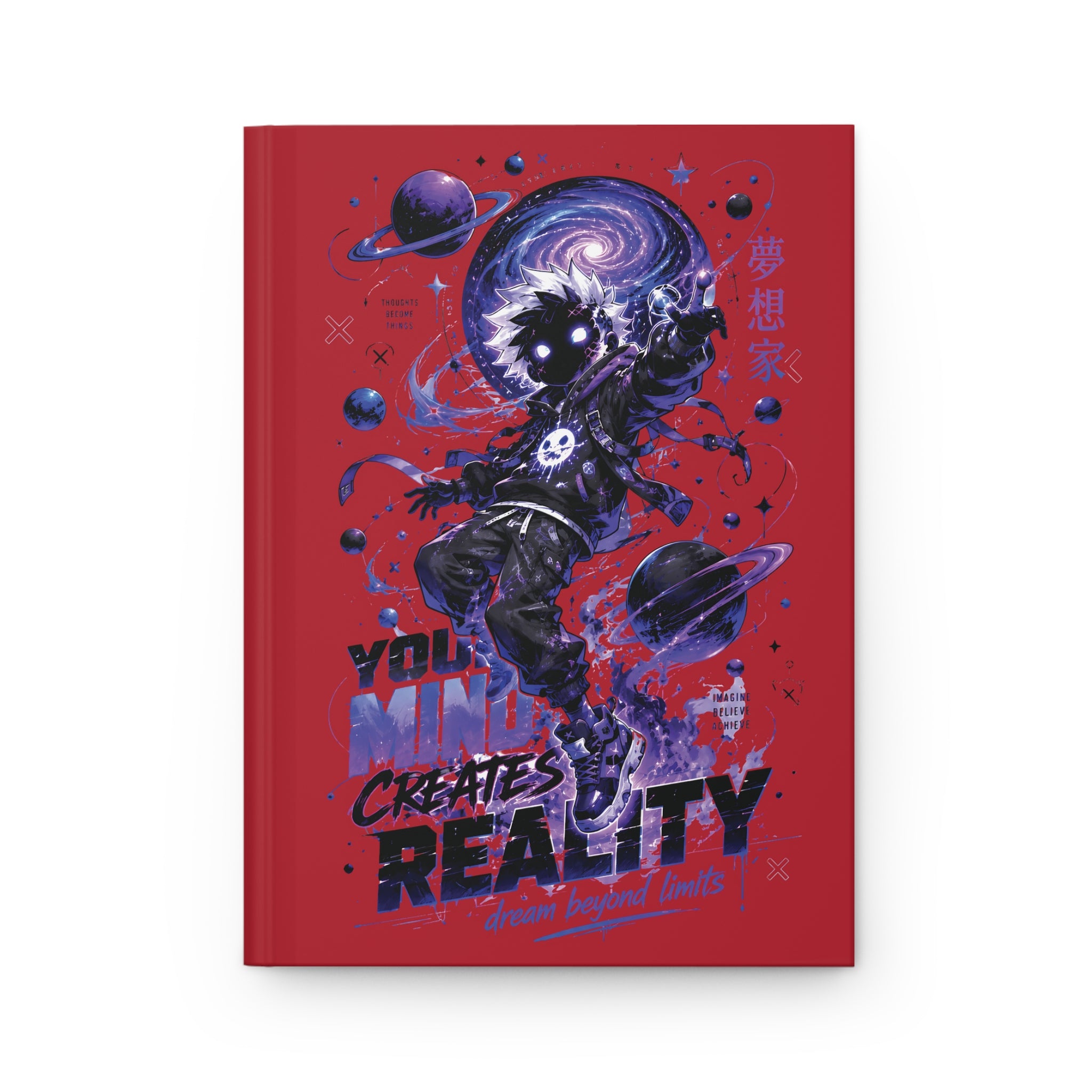 Astral Skateboarder Hardcover Journal — "Your Mind Creates Reality" Notebook