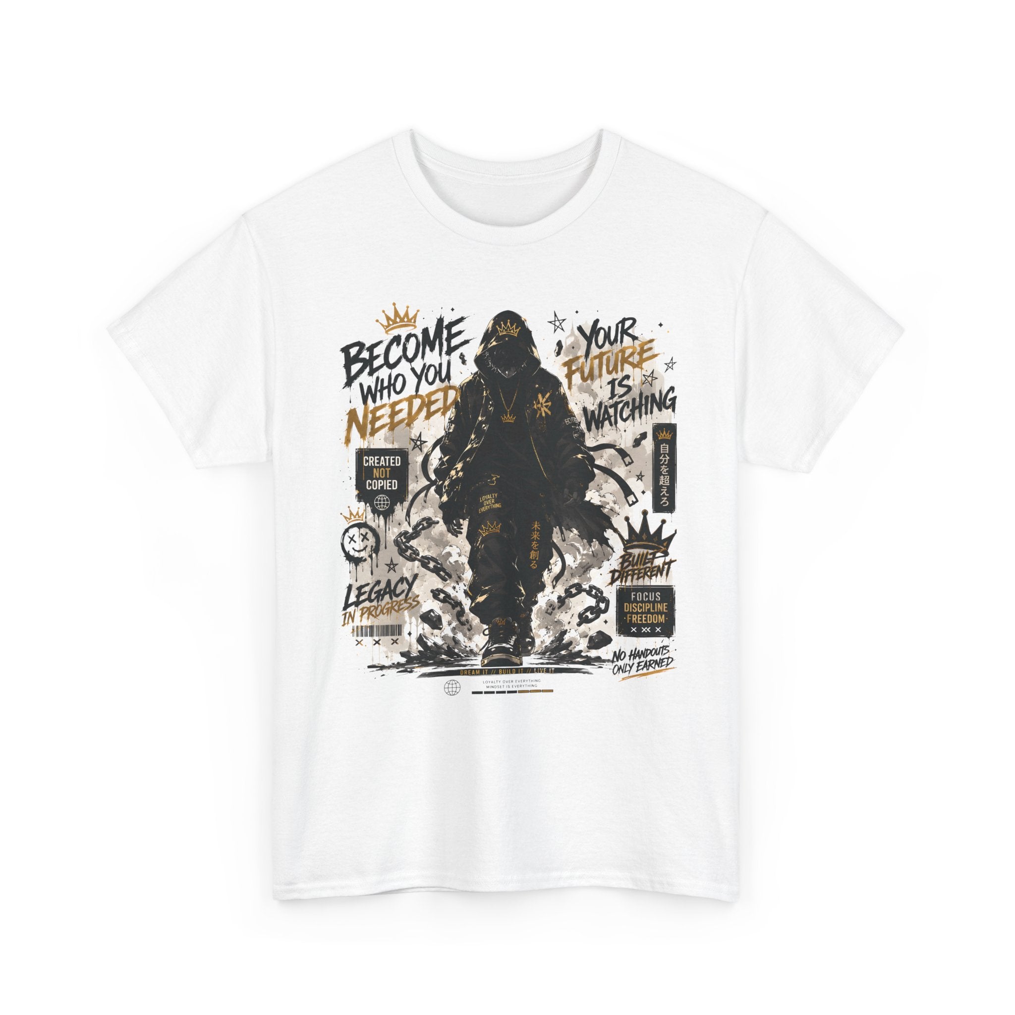 Motivational Soldier Graphic Tee – "Become Who You Need" Inspirational Military Design