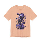 Astronaut Galaxy Tee — "Your Mind Creates Reality" Space Graphic T-Shirt