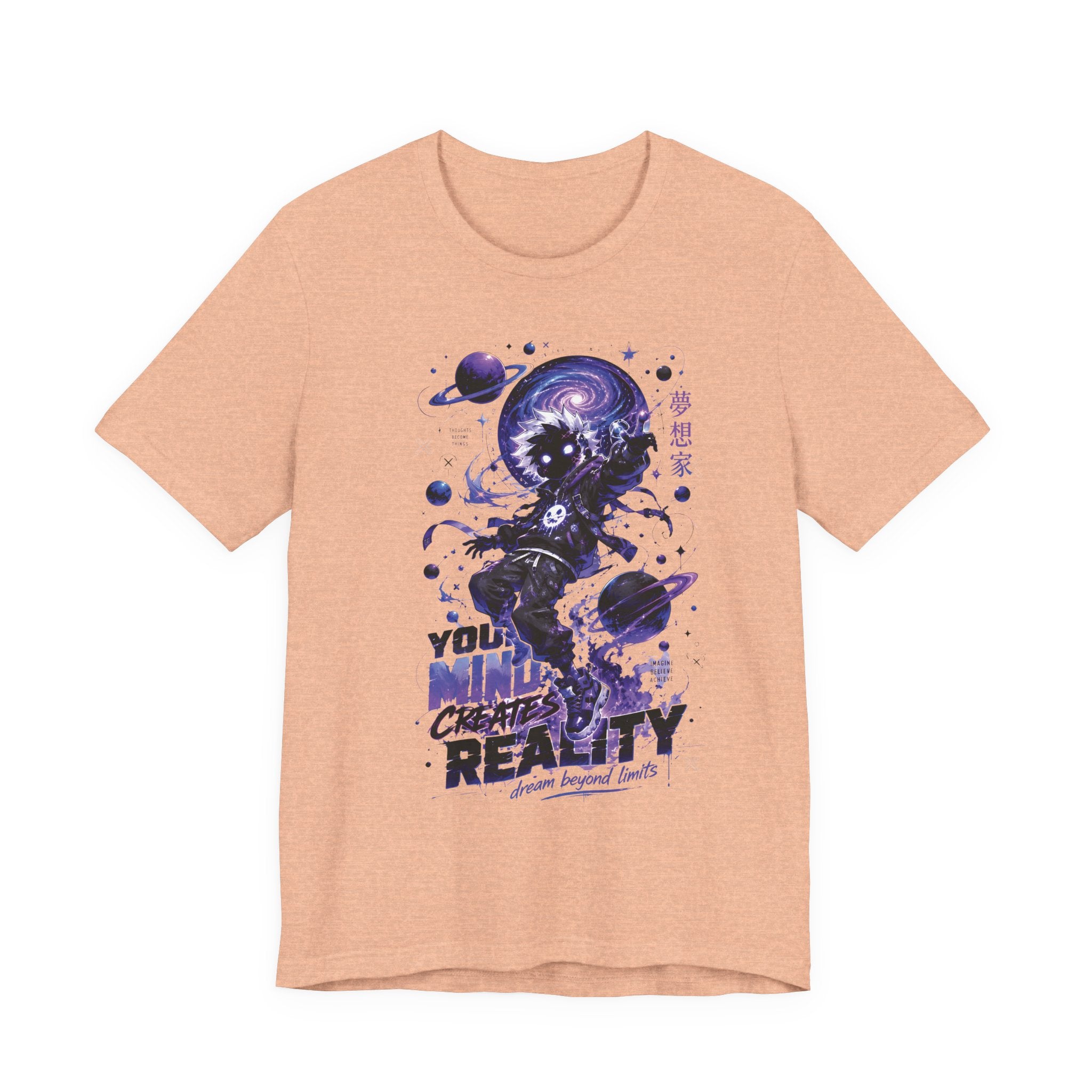 Astronaut Galaxy Tee — "Your Mind Creates Reality" Space Graphic T-Shirt