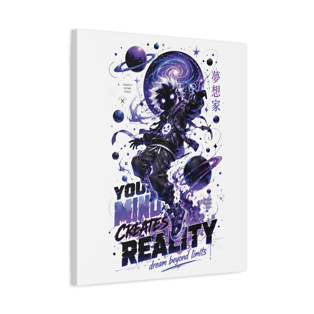 Space Astronaut Canvas Print — “You Mind Creates Reality” Inspirational Wall Art