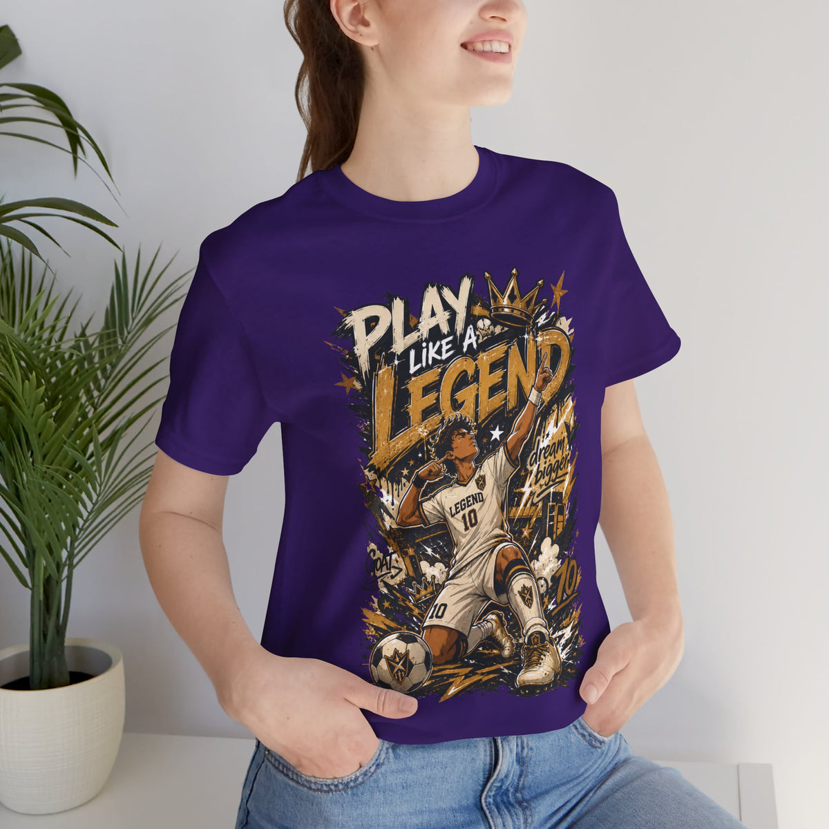 Play Like a Legend Soccer Graphic T Shirt