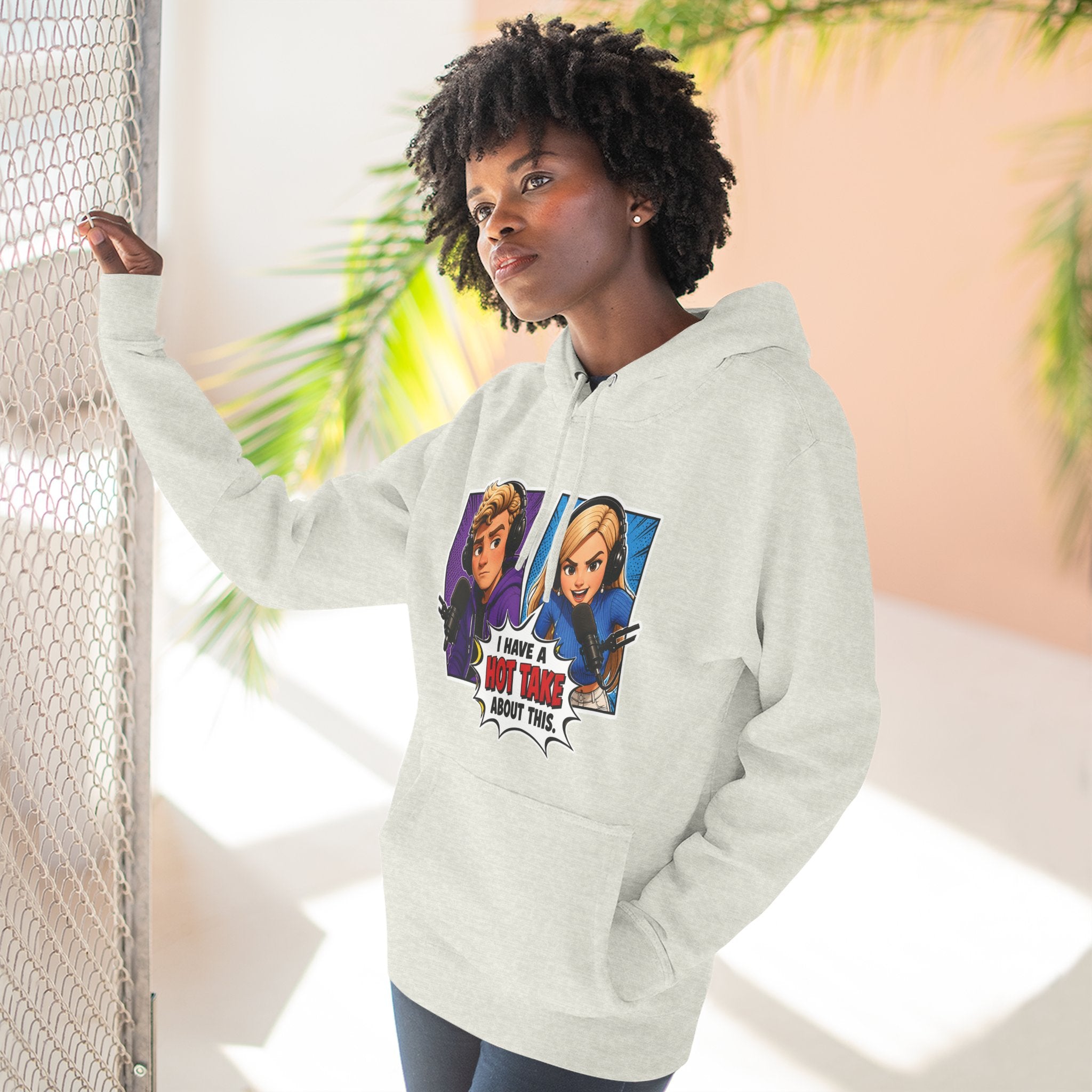Comic Pop Art Hoodie — “I Have a Hot Take About This” Graphic Pullover