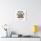 Happy Blob Cartoon Canvas | Bold Cartoon, Thick Outline, Kawaii Minimal
