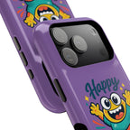 Happy Monster Magnetic Protective Phone Case Purple