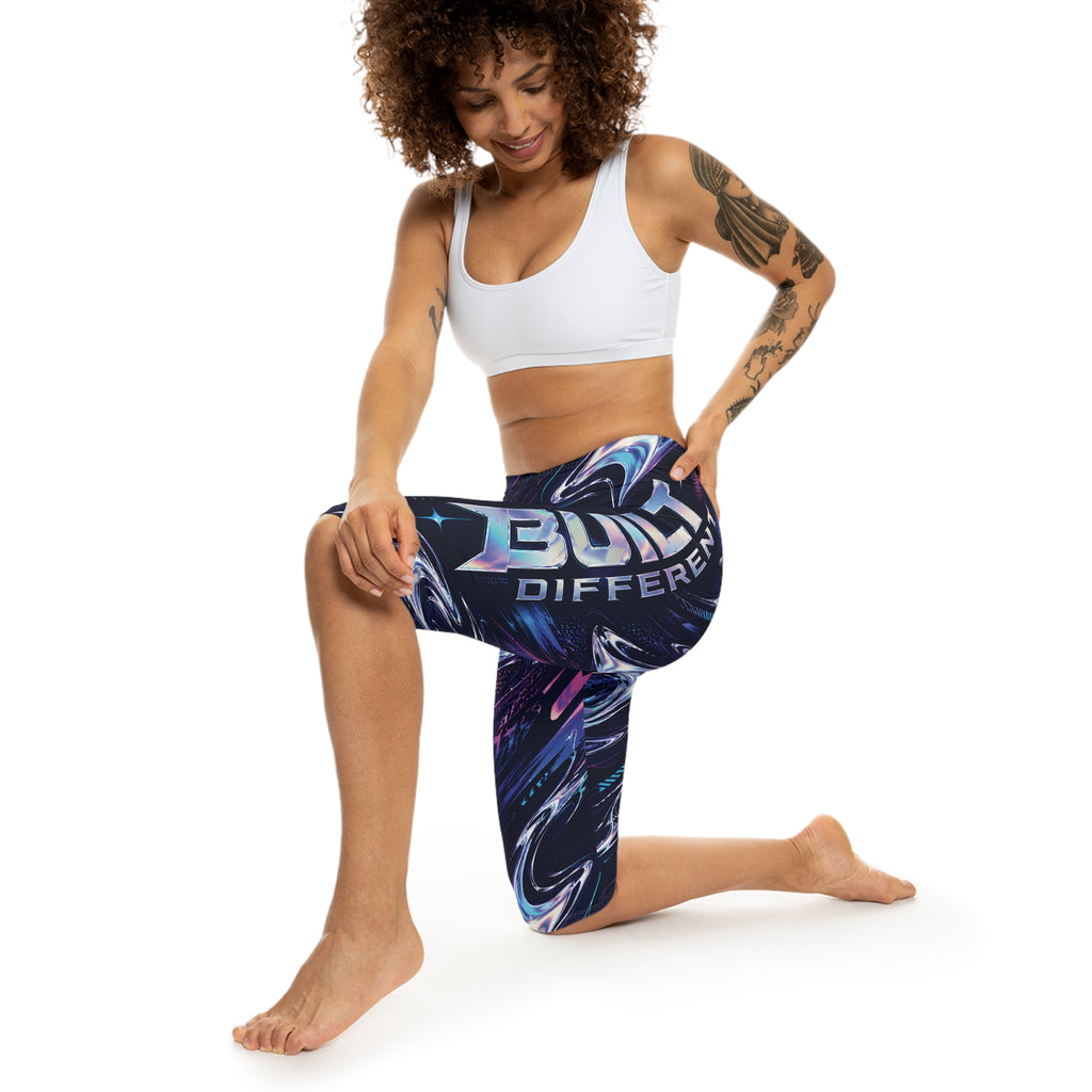 Built Different Galaxy Swirl Capri Leggings