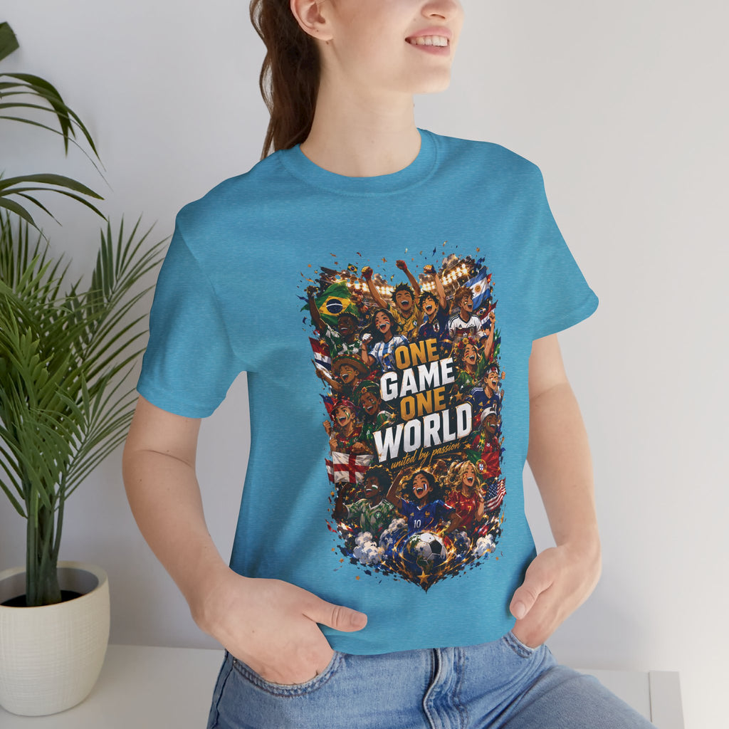 T-Shirt — 'One Game One World' Gamer Graphic Tee