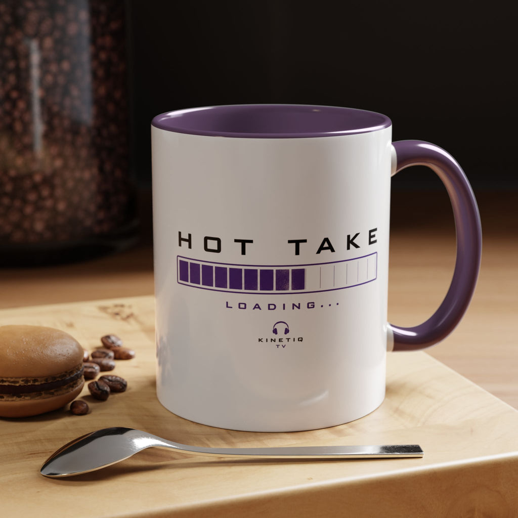 Accent Coffee Mug — "Hot Take Loading" Progress Bar Coffee Mug