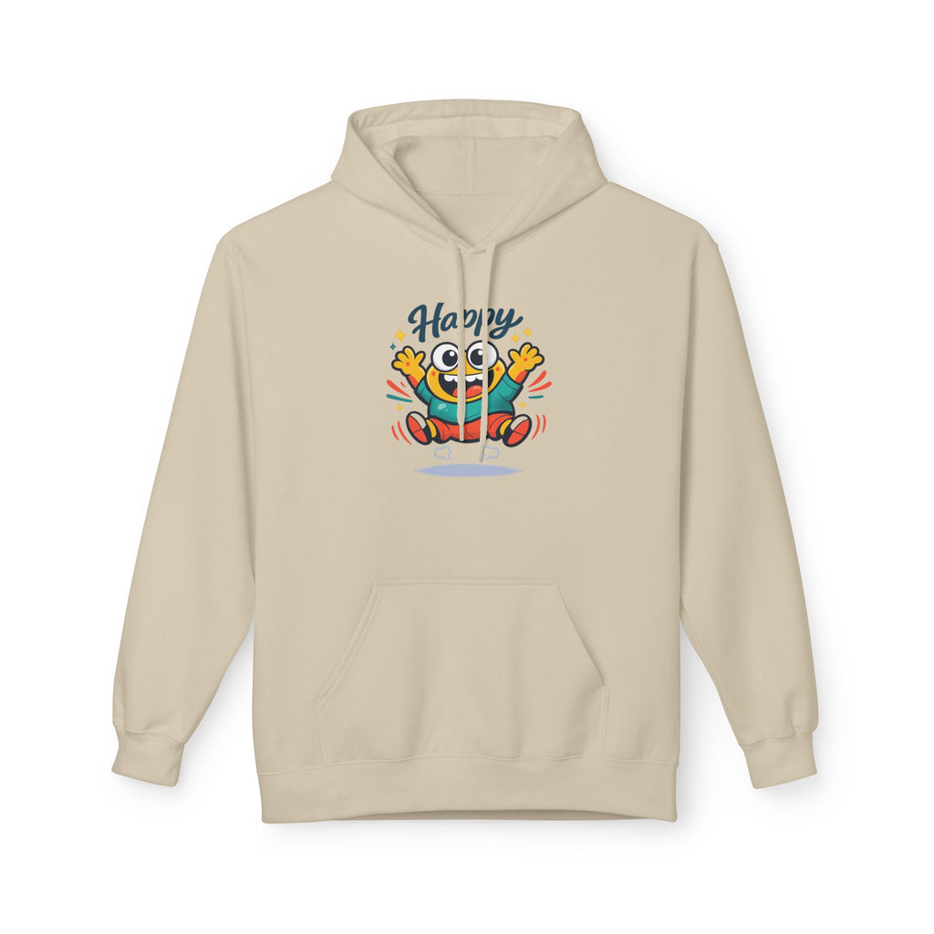 Happy Blob Graphic Hoodie – Cute Cartoon 'Happy' Pullover