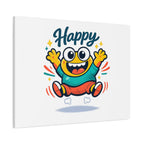 Happy Blob Cartoon Canvas Bold Kawaii Wall Art