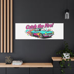 Retro Racing Car Canvas Wall Art – Vintage Dragster Design