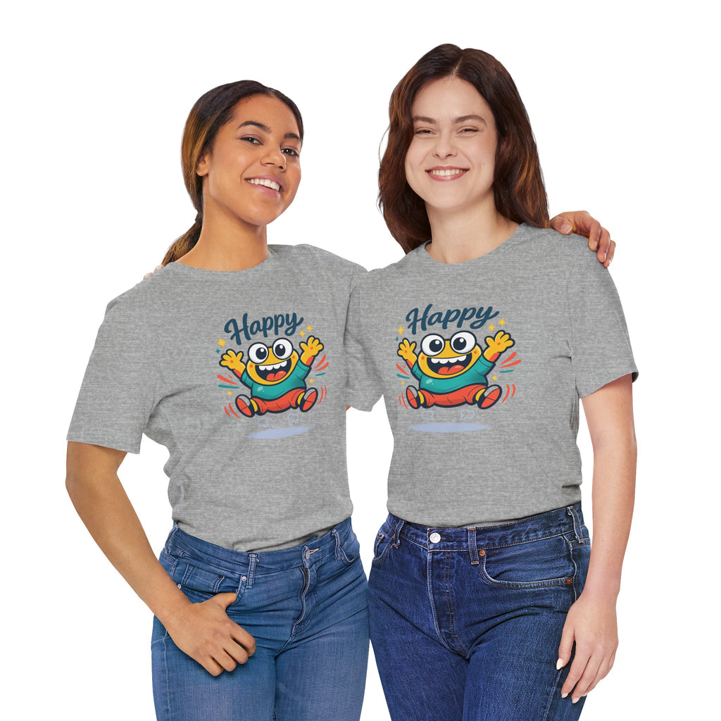 Happy Mood Blob Tee | kawaii minimal, thick outline emoji cartoon