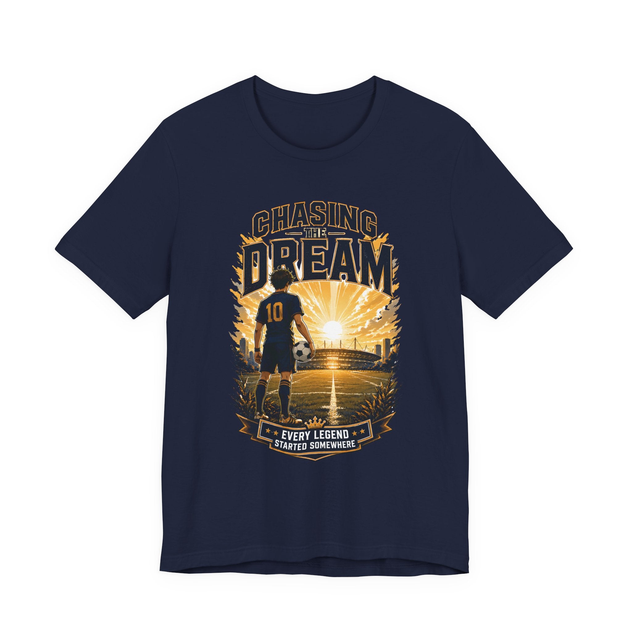 Soccer Tee — "Chasing the Dream" Inspirational Soccer Shirt