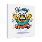 Happy Blob Cartoon Canvas | Bold Cartoon, Thick Outline, Kawaii Minimal