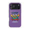 Happy Monster Magnetic Protective Phone Case Purple
