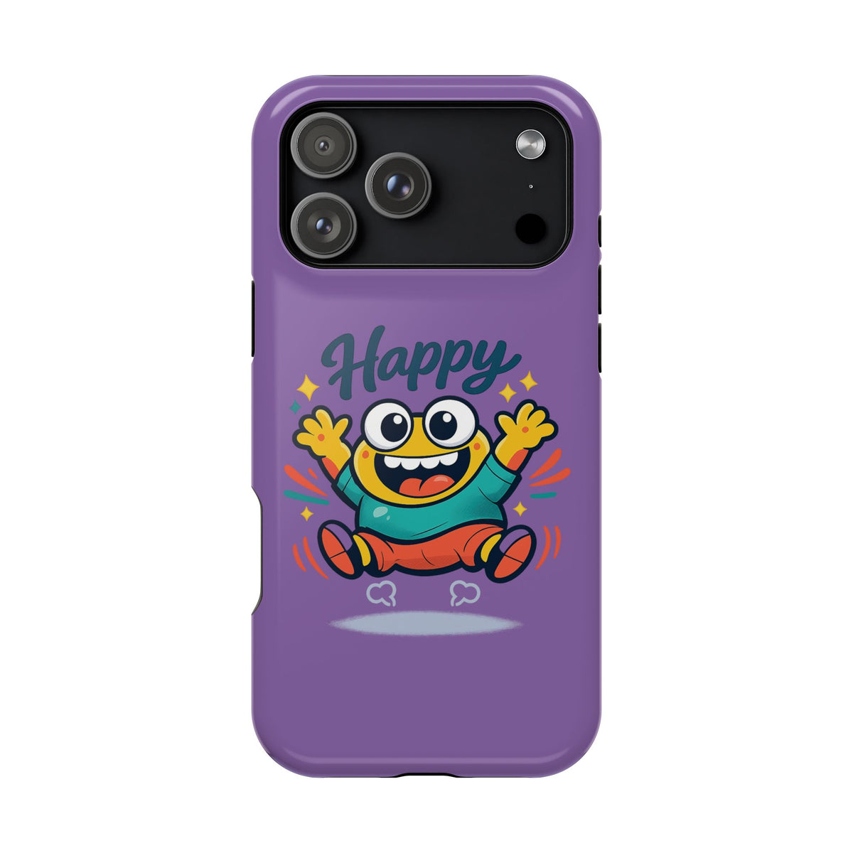 Happy Monster Magnetic Protective Phone Case Purple