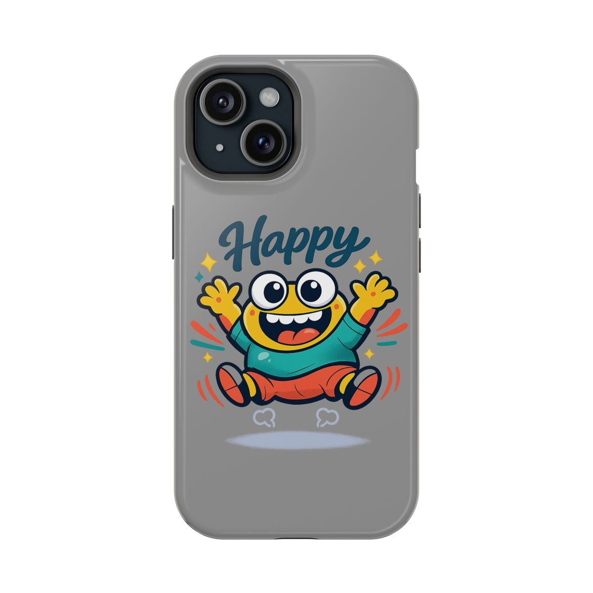 Happy Monster Magnetic Protective Phone Case Gray