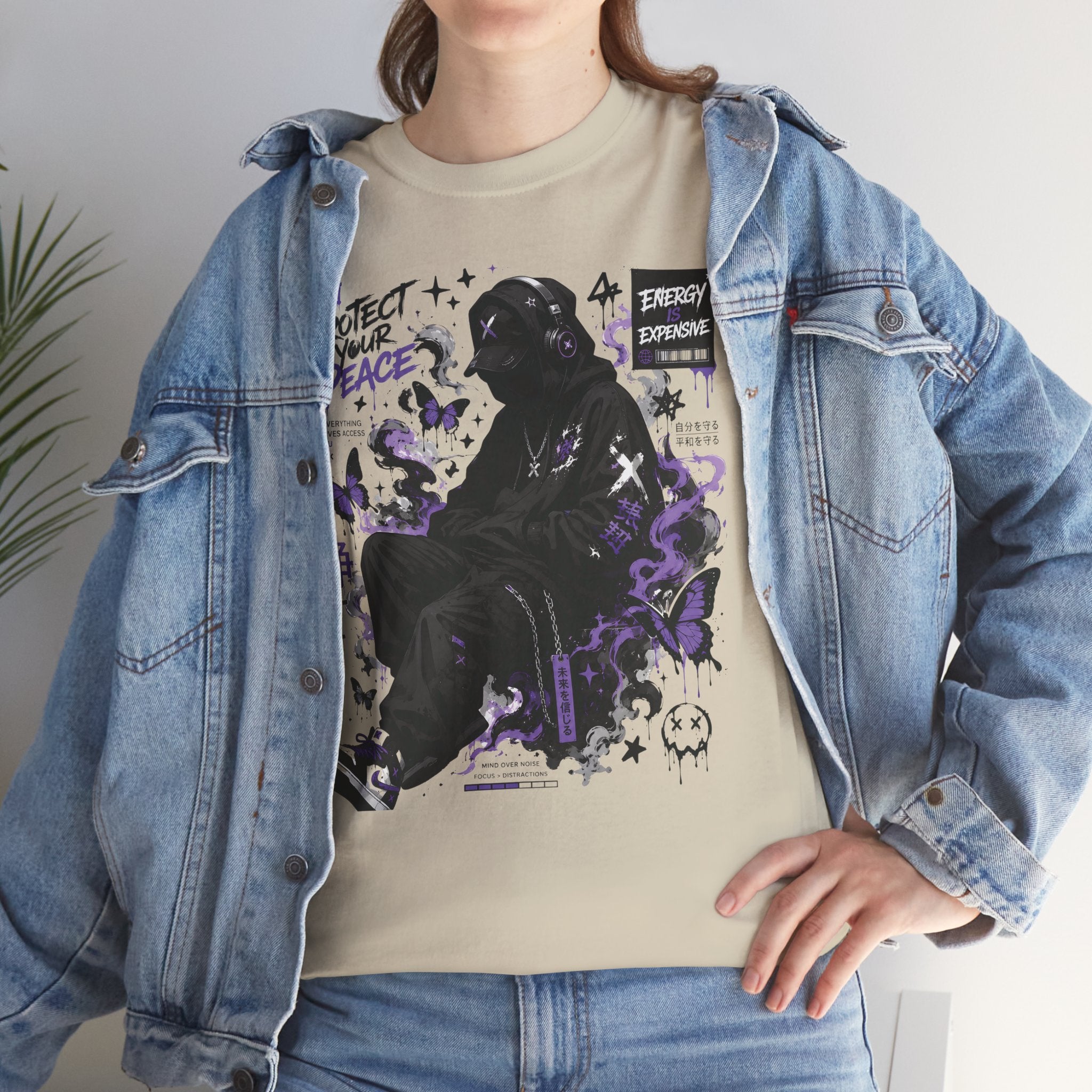 Peacekeeper Anime Graphic Tee — Purple Aesthetic Streetwear