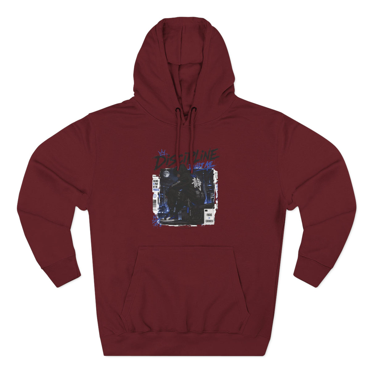 Discipline Built Me Graphic Hoodie Vintage Streetwear